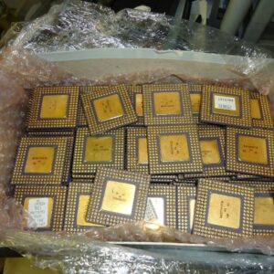 CPU CERAMIC PROCESSOR SCRAP WITH GOLD PINS (486 & 386 CPU SCRAP)