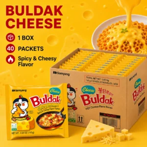 Buldak Cheese Hot Chicken Flavor Ramen, 40 Pack