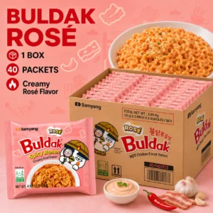 Samyang Buldak Rosé Spicy Ramen, 40 Pack